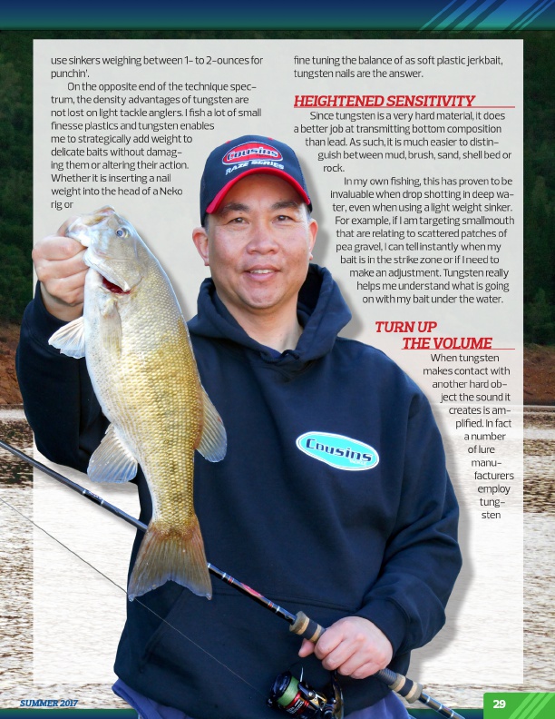 Why Tungsten Weights is better than lead for Bass fishing by Mark Fong